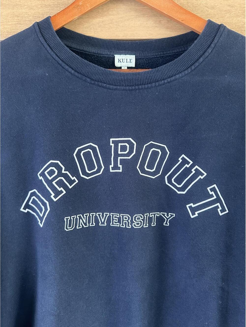 KULE Organic Cotton Raleigh Dropout University Crewneck Sweatshirt Women’s Large - Picture 5 of 11